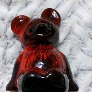 Vintage 1970s Canadian Pottery  Bear Piggy Bank